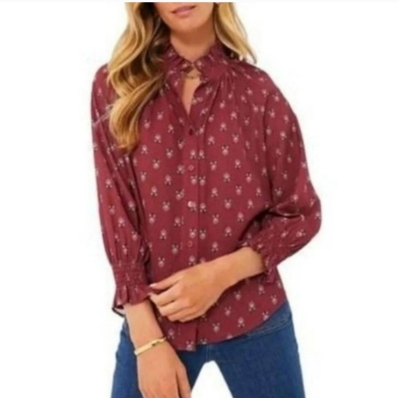 Tuckernuck Tops - Tuckernuck Women's Mulberry Half Drop Schuyler Long Sleeve Blouse Size Medium